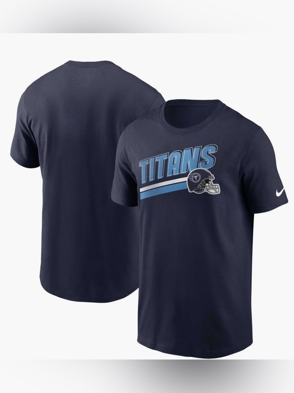 NWT NIKE Men’s NFL Tennessee Titans Blitz Lockup Blue Tee Shirt - Size M